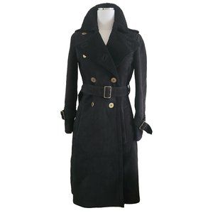 COACH Shearling suede trench coat jacket